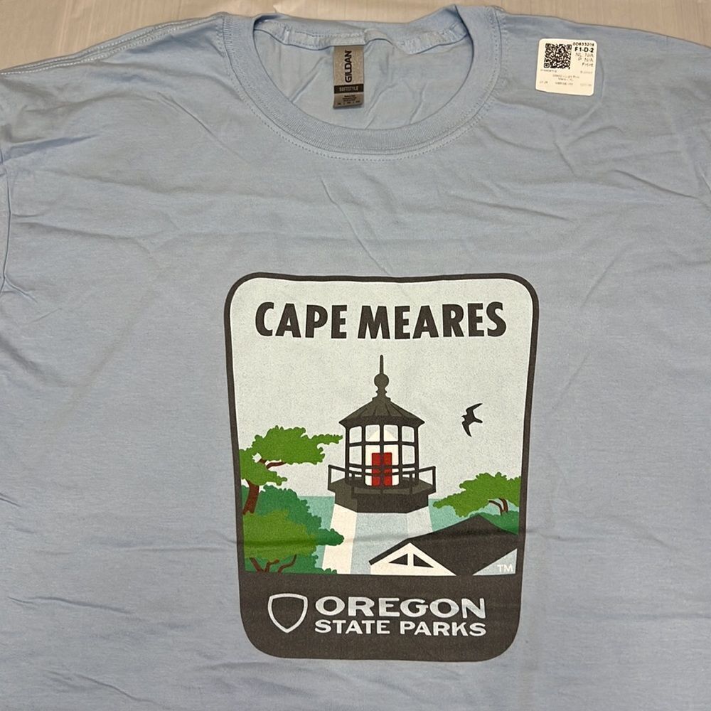 Cape Meares Men’s Light Blue Short Sleeve Graphic Tee Size Large, Extra Large - Picture 11 of 13